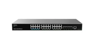 Switch Administrable Capa L3+ - 24 ptos Gigabit + 4 SFP, PoE hasta 360W de salida, compatible con GWN Cloud Grandstream Negro GWN7813P