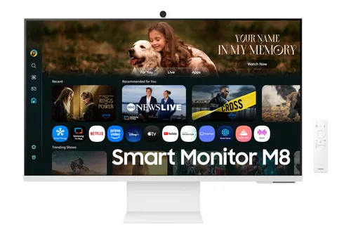 MONITOR SAMSUNG SMART M8 - M80F, 32 PULGADAS, 4K-UHD, Flat, 60Hz, 4MS, LS32FM801ULXZX 60 Hz