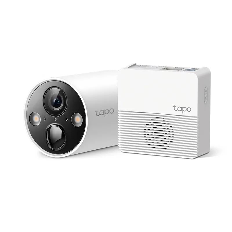 Smart Home Battery Camera TP LINK Camara Tp-Link Tapo C420S1 Para Exterior WIFI Con Bateria Recargable Resolucion 2K 1080P IP65 A Prueba De Agua Vision Nocturna Audio Bidireccional Duracion Bateria Hasta 180 Dias