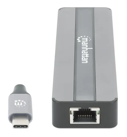 DOCKING USB, MANHATTAN, 153928, -C 7 PTOS, HDMI, RED, USB-C PD/2XUSBV3.2, SD/MICRO SD