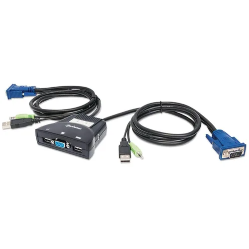 Accesorio Kvm MANHATTAN ,151245,MINI USB 2:1 Con Cables+audio