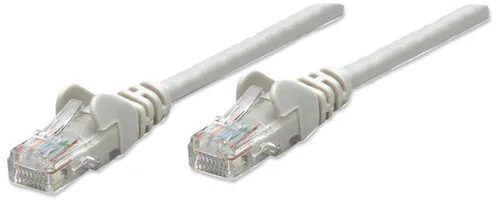 Cable de red UTP - Cat5e, 7.5m (25ft), 100 Cobre, Contactos chapa de oro, Cable Patch Gris INTELLINET 319867