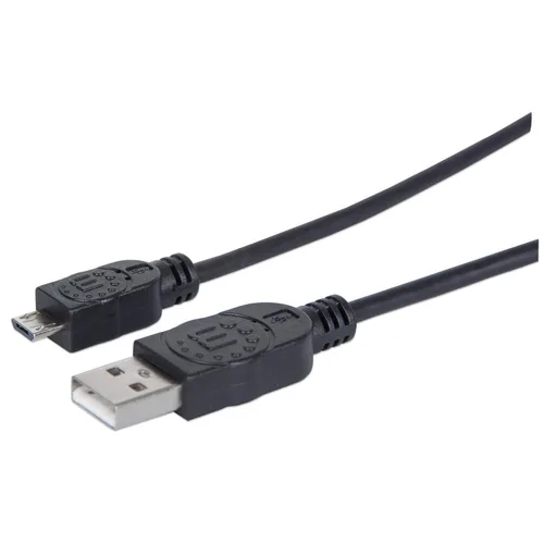 Cables Cable De Datos MANHATTAN ,307161, V2 A-Micro B, Bolsa Pvc 1.0M Negro
