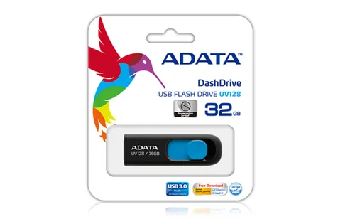 Memoria USB ADATA UV128 - Negro, 128 GB, USB 3.2 (retrocompatible con 3.0 y 2.0), 100 MB/s, 40 MB/s AUV128-128G-RBE