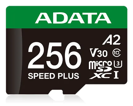 MEMORIA ADATA MICROSDXC SPEED PLUS 256GB CL10 CON ADAPTADOR UD256GUI3V30A2SP-RA1