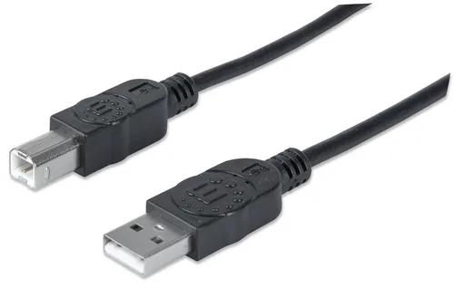 CABLE USB,MANHATTAN,33382, V2.0 A-B 3.0M, NEGRO