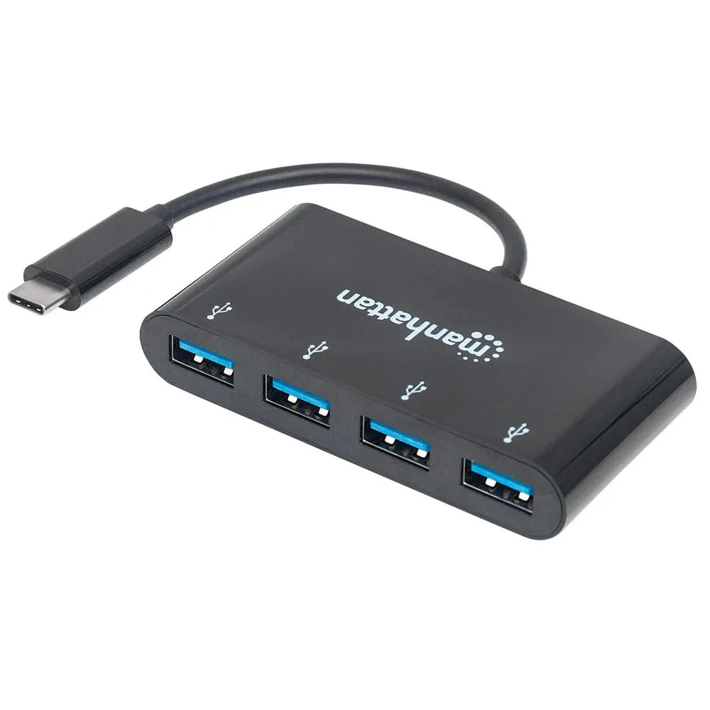 Accesorio Hub USB MANHATTAN ,162746,-C 4 Ptos A