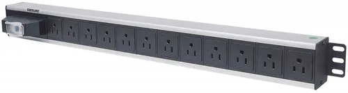 713955 Barra multicontactos vertical con 12 salidas - Contactos tipo NEMA - control y protección: interruptor neumático sencillo, cable 1.6 mts