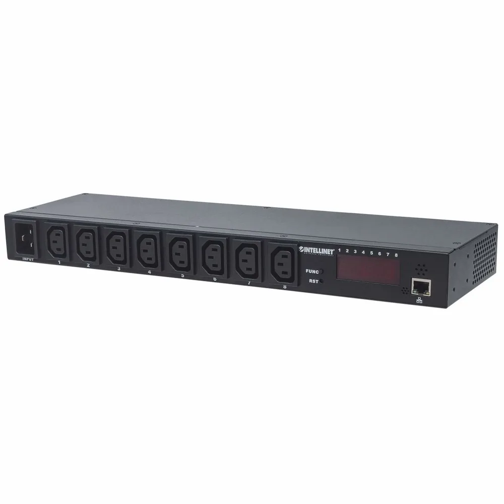 BARRA PDU,INTELLINET,163682, 8 CONT. GAB/RACK 19, 1U, INTELIGENTE CON MONITOREO