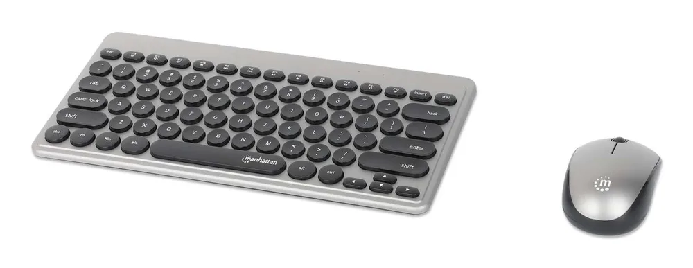 180795 Teclado yMouse Optico Inalambrico MANHATTAN 1200 DPI