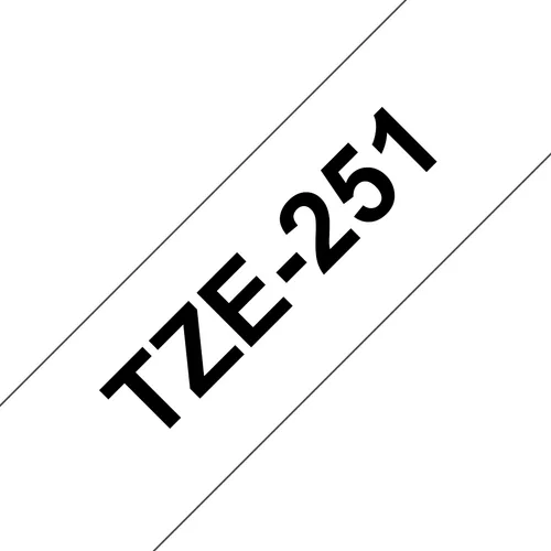 Etiqueta blanca continua laminada Brother TZE251 - de 24 mm de ancho x 8 mts de largo. Impresión en negro Transferencia térmica