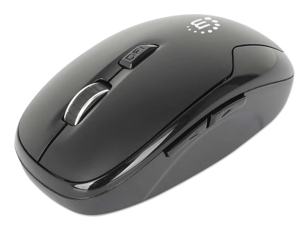 190367 Mouse Optico Inalambrico Negro MANHATTAN 1600 DPI