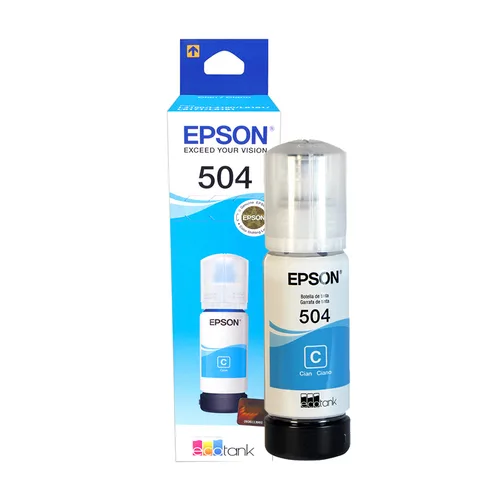 Consumible Cartucho EPSON Modelo T504 Cyan, Para L4150, L4160, L6161, L6171, L6191