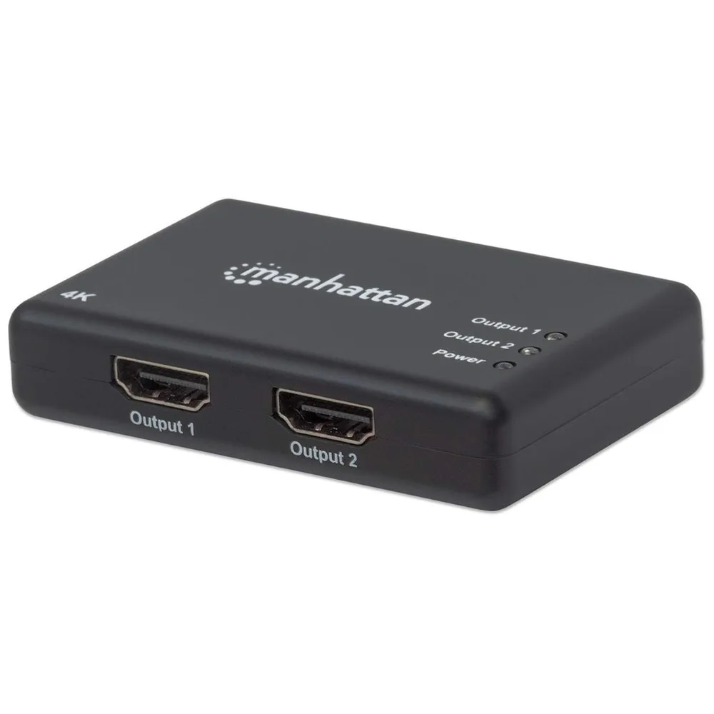 207669 Splitter HDMI de 2 puertos; Resolución 4K@30Hz - Video full 3D y Color Profundo MANHATTAN Negro