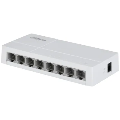 Switch de Escritorio con 8 puertos Fast Ethernet (10/100 Mbps) - diseño compacto de capa 2, con capacidad de switching de 1.6 Gbps Dahua Technology