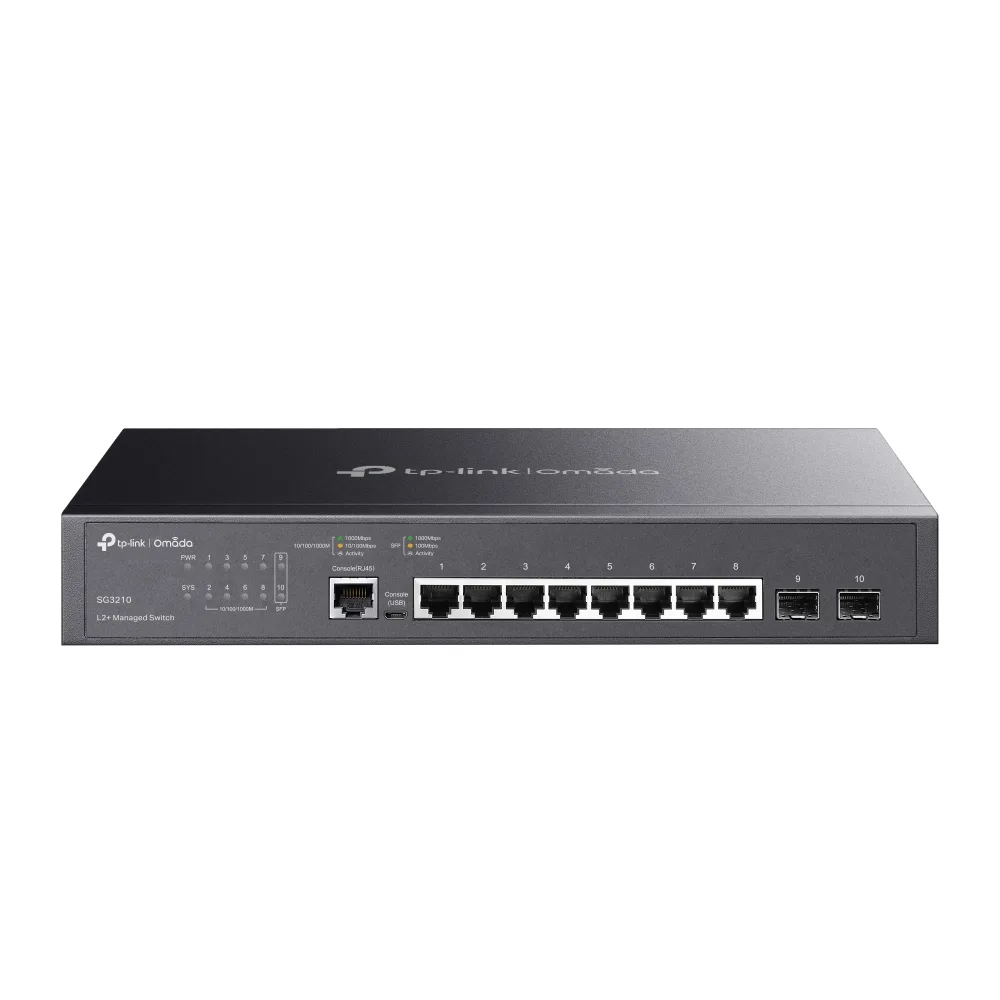 Switch Administrable TP-LINK - Negro, 10/100/1000Mbps, 8ptos, SG3210
