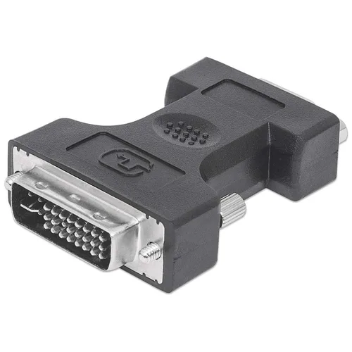 328883 Adaptador de Vídeo Digital DVI-I Macho a VGA hembra - Compatible con interfaces DVI-I y DVI-D MANHATTAN Gris