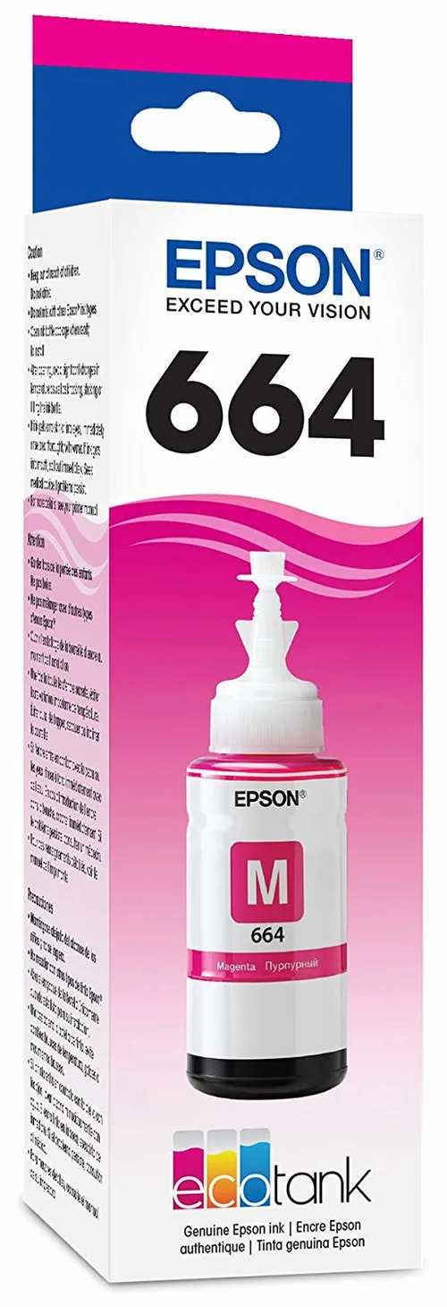 Consumible Cartucho EPSON Modelo 664 Magenta, Para L110, L200, L210, L350, L355, L555, L300, L1300