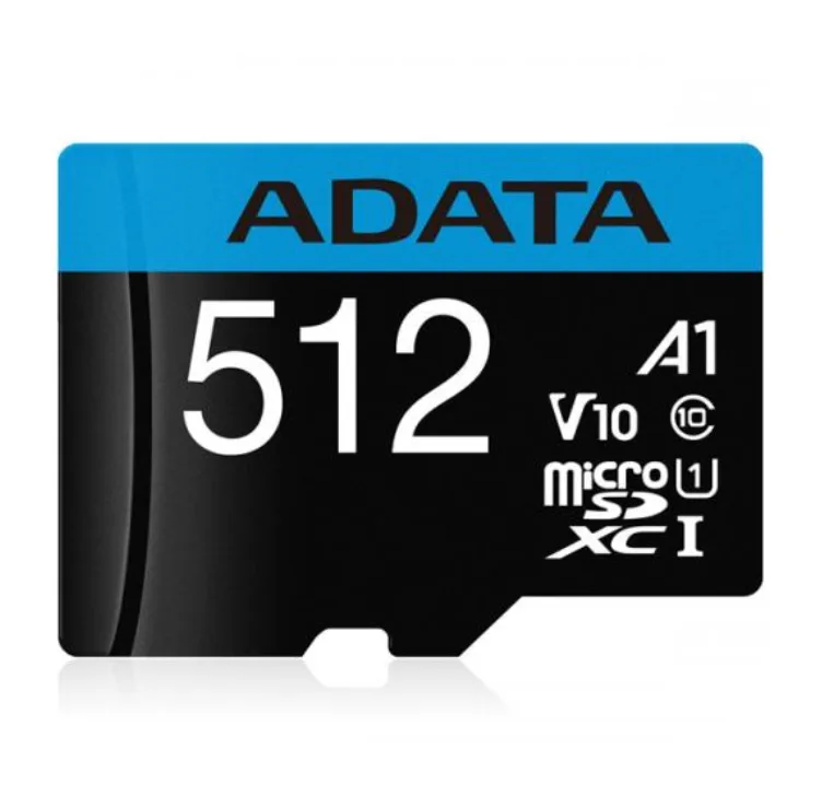 MEMORIA ADATA MICRO SDXC/SDHC 512GB UHS-I 100MB/25MB CLASE 10 V10 A1 C/ADAPTADOR (AUSDX512GUICL10A1-RA1)