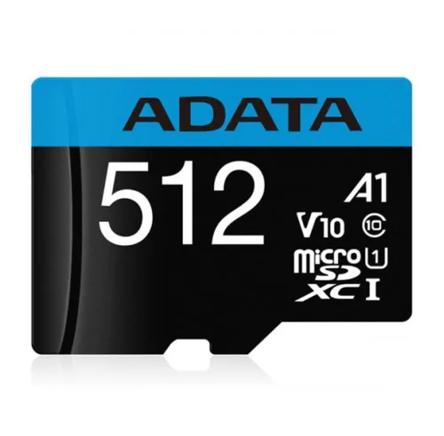Micro Secure Digital ADATA Premier A1 UHS-I 512GB Class 10 - Velocidad de lec/esc 100/25 (MB/s). AUSDX512GUICL10A1-RA1 512 GB