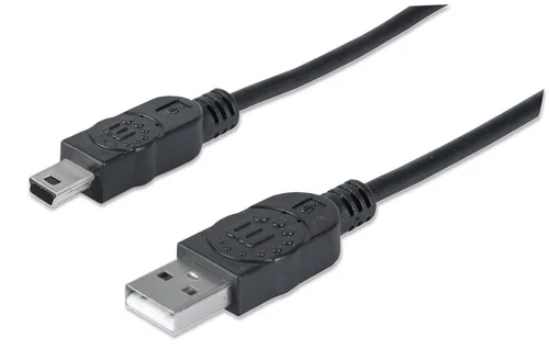 Cables Cable De Video MANHATTAN ,33375, V2.0 A-Mini B 1.8M Negro