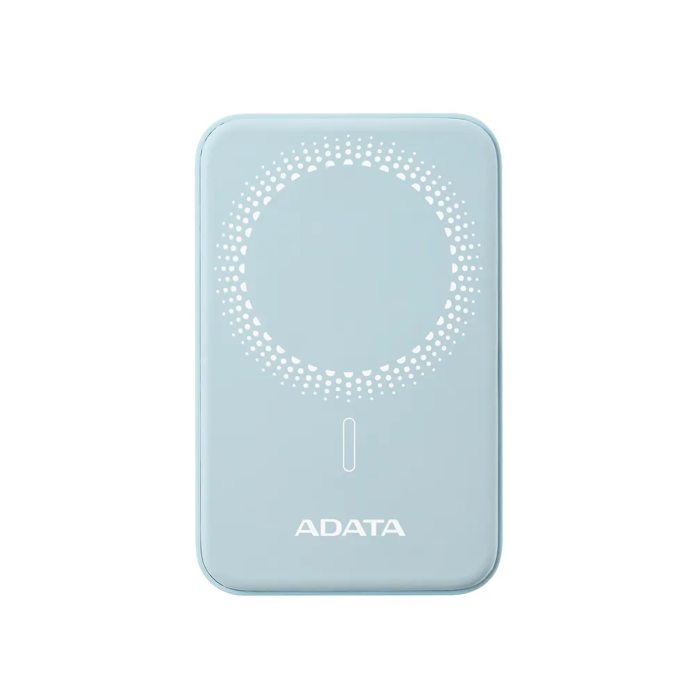 Powerbank inalambrico ADATA R050 - 5, 000mAh, Carga rápida QC/PD de 20 W. MAGNETICO. Color AZUL, PR050-11LB 5000 mAh