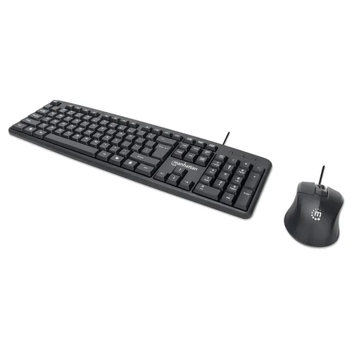Teclado Y Mouse MANHATTAN ,178464, Óptico USB Cableado, Combo