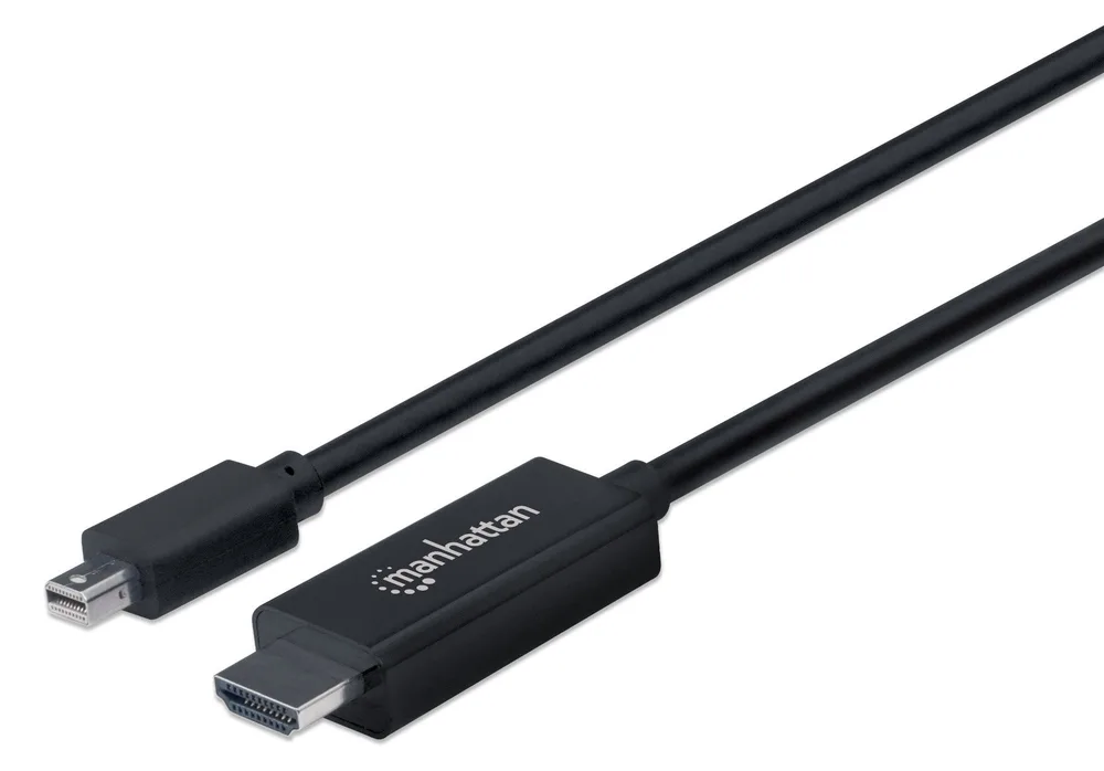 153232 Cable Mini Display Port Macho a HDMI Macho - 1080p, longitud 1.8 m, color negro MANHATTAN