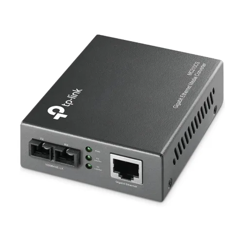 Convertidor Multimedia de Modo Individual Gigabit Tp-link MC210CS para Ampliar la Distancia de Fibra Hasta 15KM 15000 m