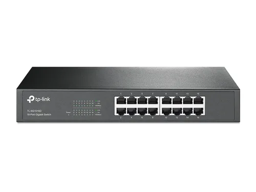 Switch TP-LINK - Gris, 10/100/1000 Mbps, 16ptos, Escritorio TL-SG1016D