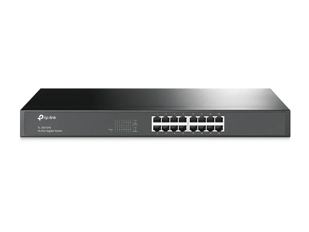 Switch TP-LINK TL-SG1016 - Negro, 16, 10/100/1000 Base-T(X)