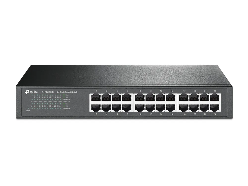 TP LINK Switch | Tp-Link | TL-SG1024D | 24 Puertos RJ45 Gigabit 10 Equipo de Red — 100
