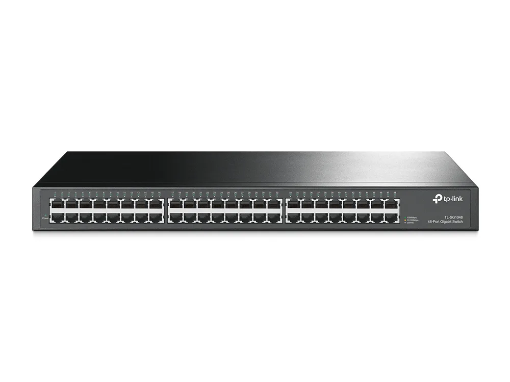 Switch TP-LINK - Gris, 10/100/1000 Mbps, 48ptos, Rack TL-SG1048