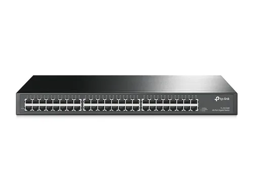 Switch TP-LINK - Gris, 10/100/1000 Mbps, 48ptos, Rack TL-SG1048