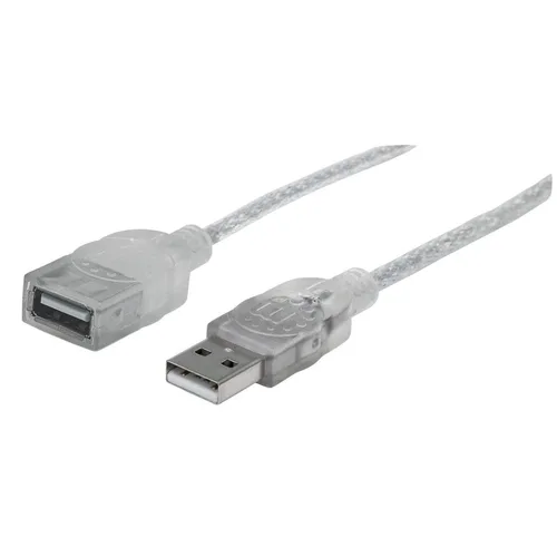 Cables Cable De Datos MANHATTAN ,336314, V2.0 Ext. 1.8M Plata