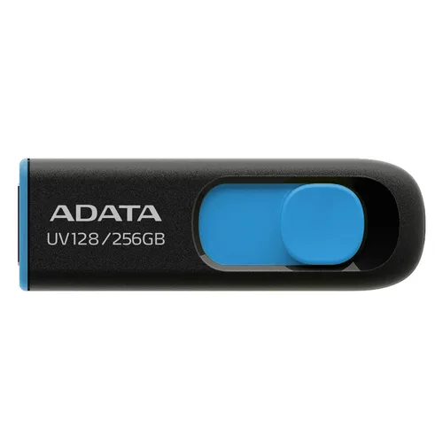 Memoria USB ADATA AUV128-256G-RBE - Negro / Azul, 256 GB, USB 3.2 Gen1