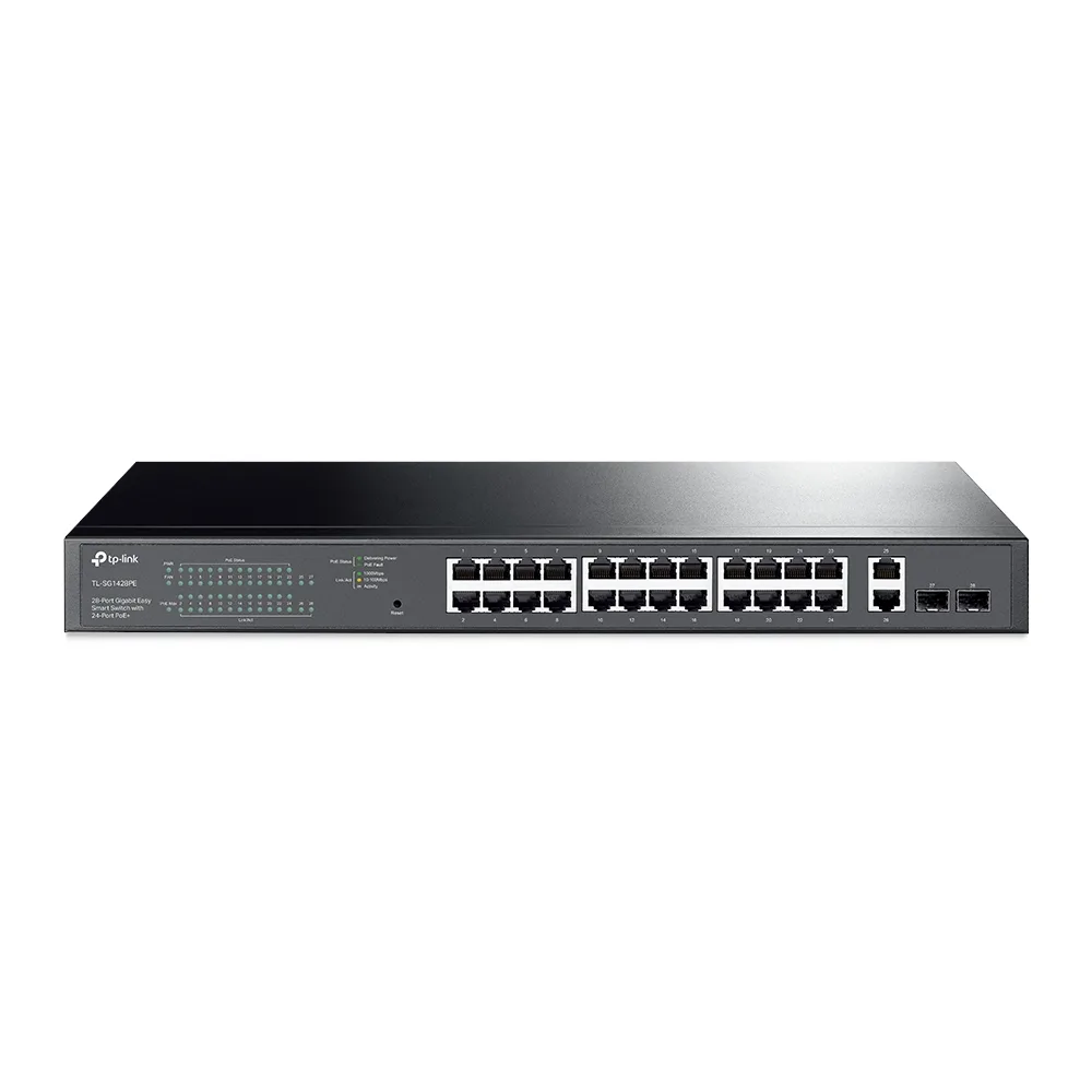 Switch TP-LINK TL-SG1428PE - Negro, 304, 7 W, 26 puertos, Cat3, Cat4, Cat5, Cat5e, Cat6