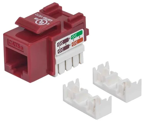 Accesorio Jacks INTELLINET ,210478, Cat 5E De Impacto Keystone Rojo