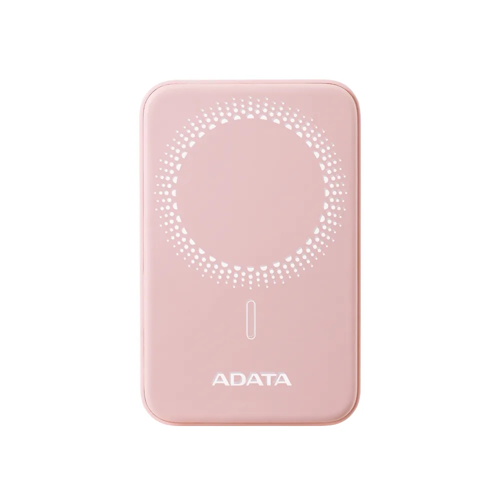 Powerbank inalambrico ADATA R050 - 5, 000mAh, Carga rápida QC/PD de 20 W. MAGNETICO. Color ROSA, PR050-11PK 5000 mAh