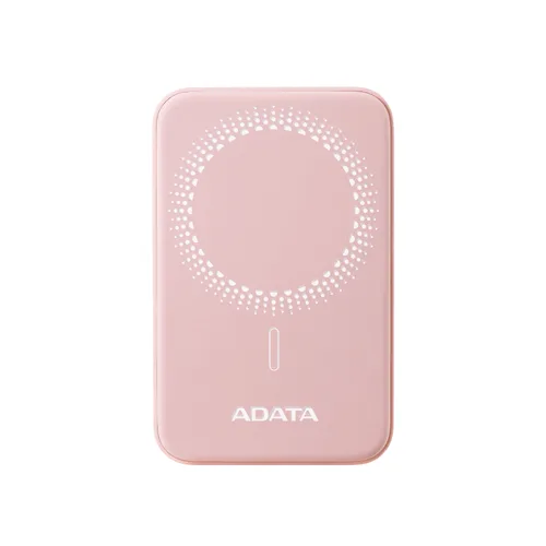 Powerbank inalambrico ADATA R050 - 5, 000mAh, Carga rápida QC/PD de 20 W. MAGNETICO. Color ROSA, PR050-11PK 5000 mAh