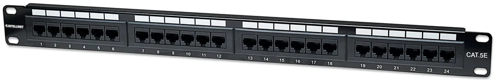 PANEL PARCHEO,INTELLINET,513555, CAT 5E, 24 PTOS 1 NIV. RACK