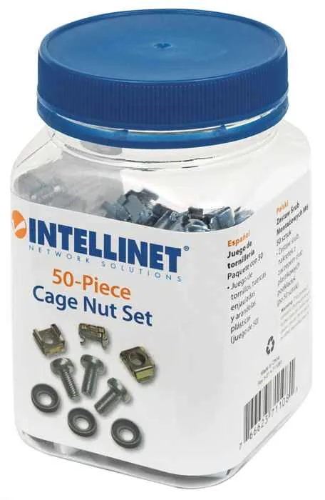 TORNILLERIA ,INTELLINET,7110181,GABINETE 19 PULGADAS, 50 SETS M6 BOTE
