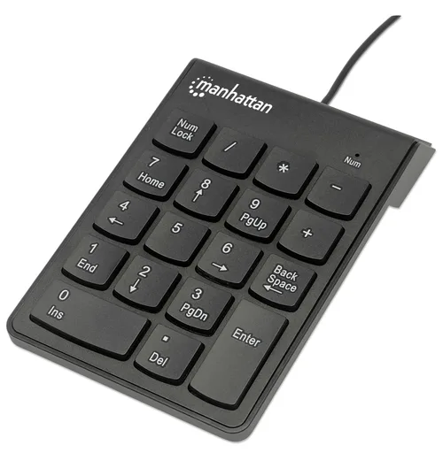 Teclado Numérico MANHATTAN ,176354, Numerico USB Negro