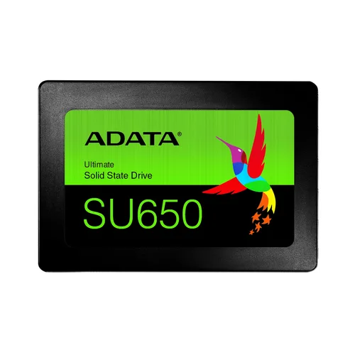 Discos Duros Unidad De Estado Solido ADATA SU650 256GB 2.5 SATA3 Lect. 520 Escrit. 450 Mbs 7MM Pc Laptop Minipc Sin Bracket 3DNAND ASU650SS-256GT-R