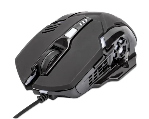 Mouse Optico MANHATTAN ,179256, Gaming 6 Botones, Negro