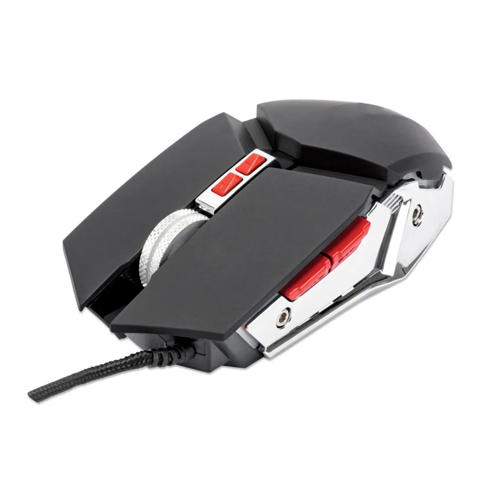 Mouse Gamers MANHATTAN ,179348, Optico Gaming 7 Botones, Negro