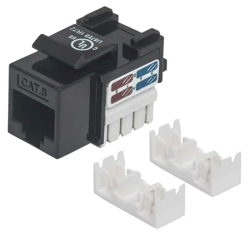 Accesorio Jacks INTELLINET ,210720, Cat 6 De Impacto (keystone) Negro