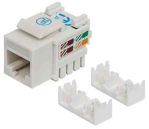 210591 JACK RJ45 CAT6 KEYSTONE DE IMPACTO BLANCO. Para uso con cable sin blindaje (UTP) Cat6 - Compatible con herramientas de ponchado 110 y Krone
