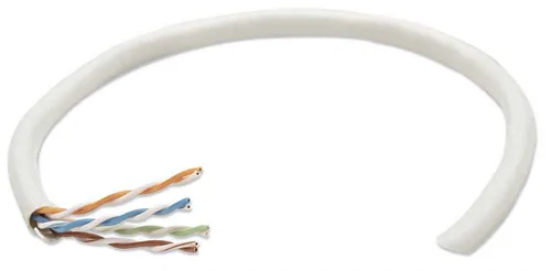 Bobina de cable de red UTP - Solida, 362320, Aluminio con recubrimiento de Cobre (CCA), 305m, CAT 5e, Color Gris, 4 pares, 24AWG INTELLINET