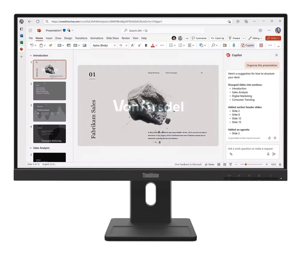 Monitor Lenovo ThinkVision E22-40 - Panel IPS de 21, 5 pulgadas, 1x HDMI 1.4, 3 años garantía, bocinas integradas y ergonómico 100 Hz 64C9MAR6LA